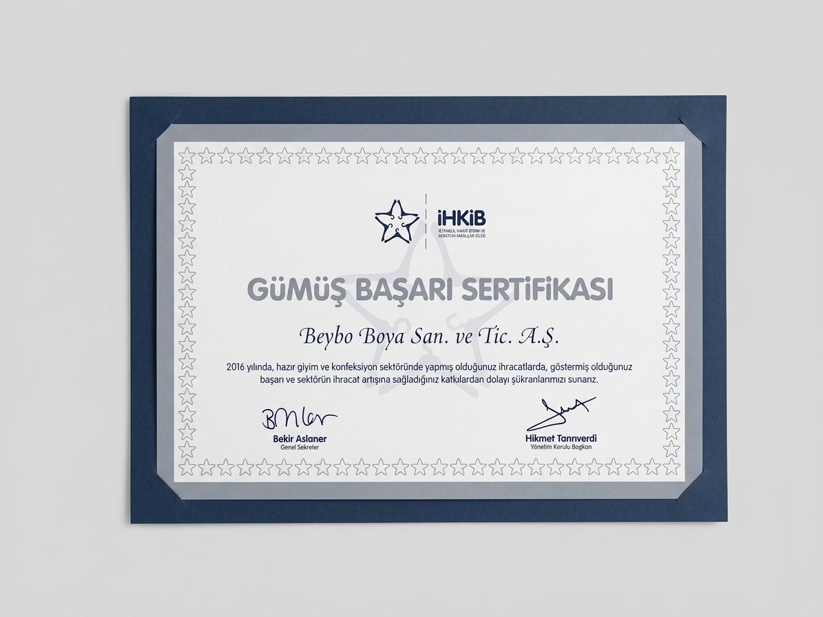 İHKİB Gümüş Başarı Sertifikası 2016